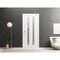 Sartodoors Sliding Closet Bi-fold Doors 84 x 80in, Planum 0660 Painted White W/ Frosted Glass, Sturdy Tracks PLANUM0660BF-BEM-84 - alternate 2